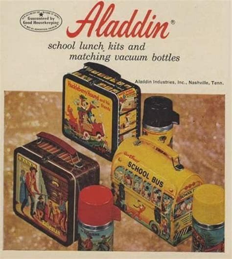 why were aladdin metal lunch boxes retired|history of the lunch box.